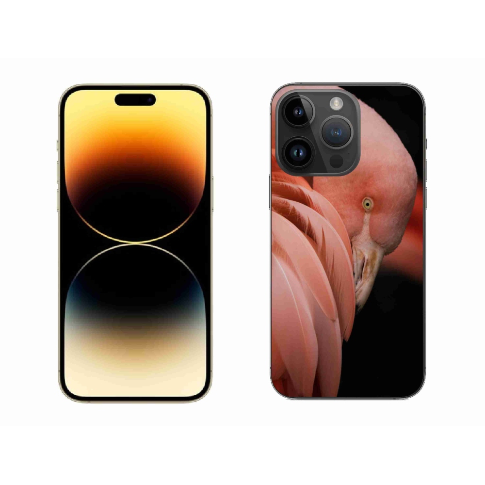 Gélový kryt mmCase na iPhone 14 Pro Max - plameniak 3