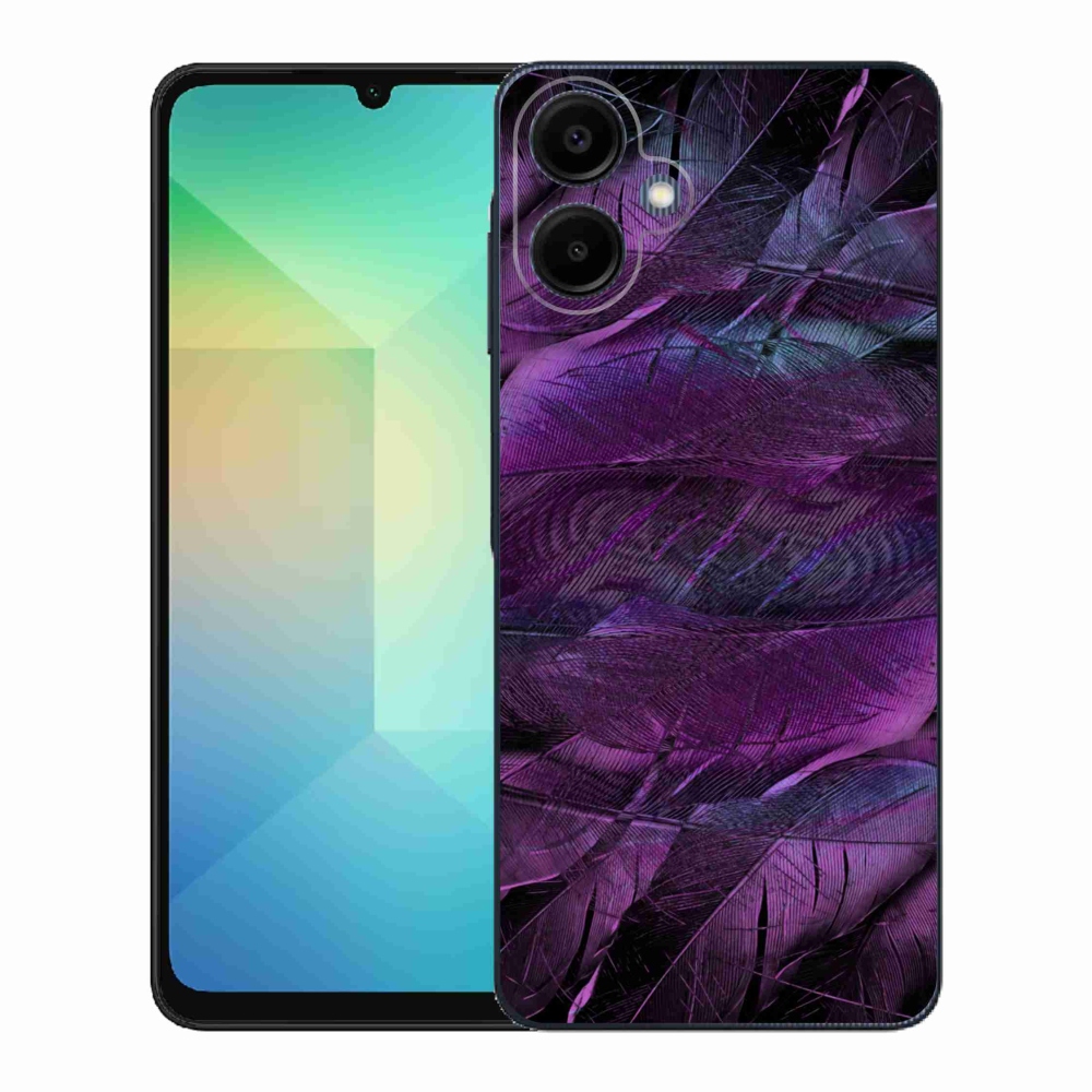 Gélový kryt mmCase na Samsung Galaxy A06 4G - fialové pierka