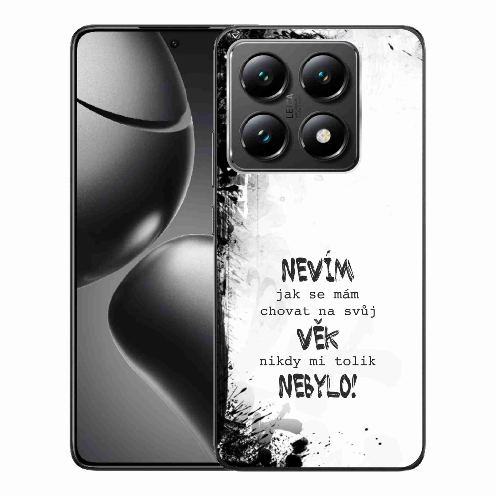 Gélový kryt mmCase na Xiaomi 14T - vtipný text 14 biele pozadie