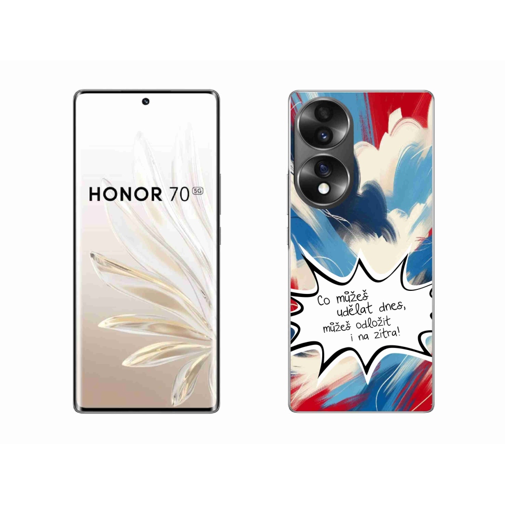 Gélový kryt mmCase na Honor 70 - vtipný text 9 biele pozadie
