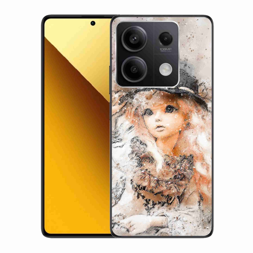Gélový kryt mmCase na Xiaomi Redmi Note 13 5G - dievčatko s klobúkom