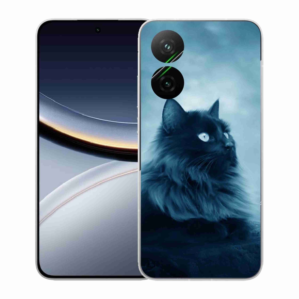 Gélový kryt mmCase na Xiaomi Poco F7 5G - čierna mačka 1