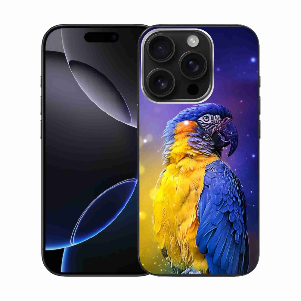 Gélový obal mmCase na iPhone 16 Pro - papagáj ara 1