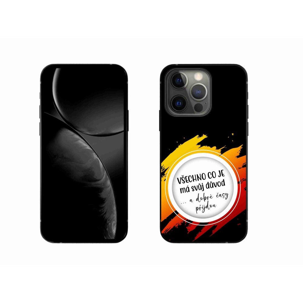 Gélový kryt mmCase na iPhone 13 Pro 6.1 - citát 3 čierne pozadie