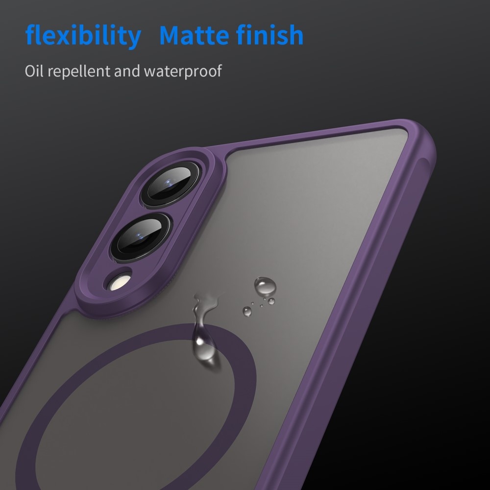 Case matný gélový obal s MagSafe na Samsung Galaxy S25 Edge - fialový