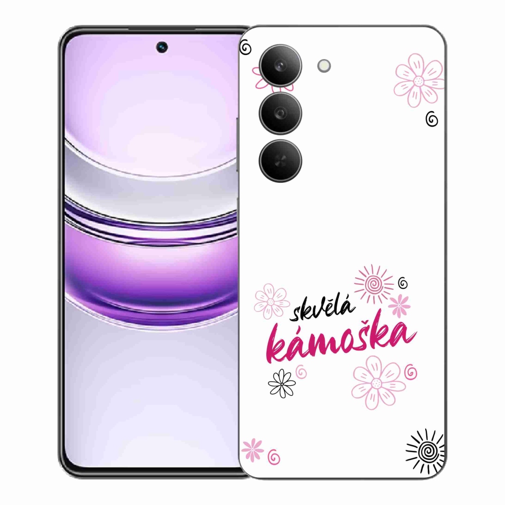 Gélový kryt mmCase na Realme 14x 5G - skvelá kamoška biele pozadie