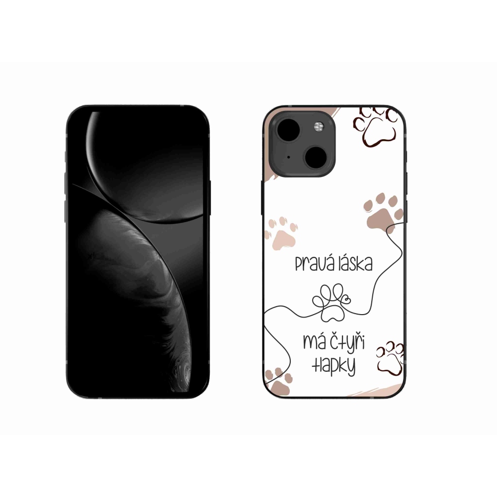 Gélový kryt mmCase na iPhone 13 6.1 - psí motív 1 biele pozadie