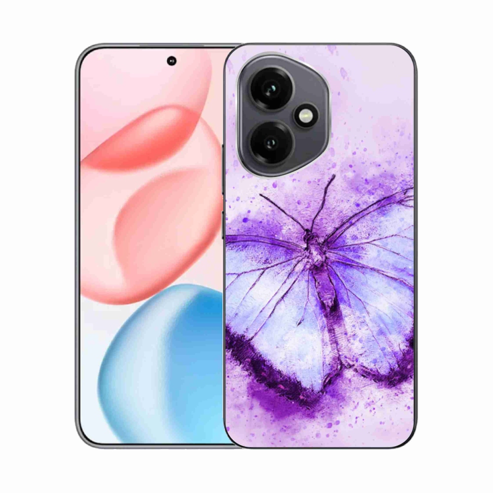 Gélový kryt mmCase na Honor 400 - fialový motýľ