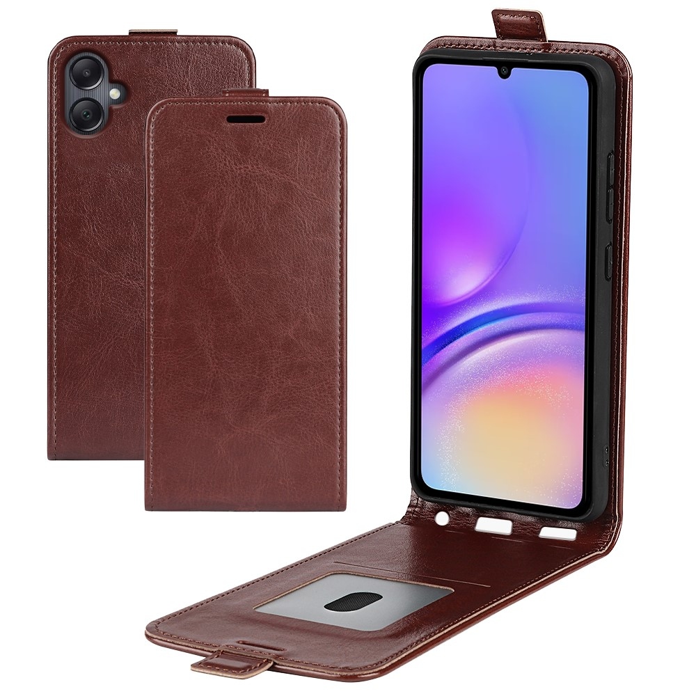 Vertical knižkové púzdro na Samsung Galaxy A06 4G - hnedé