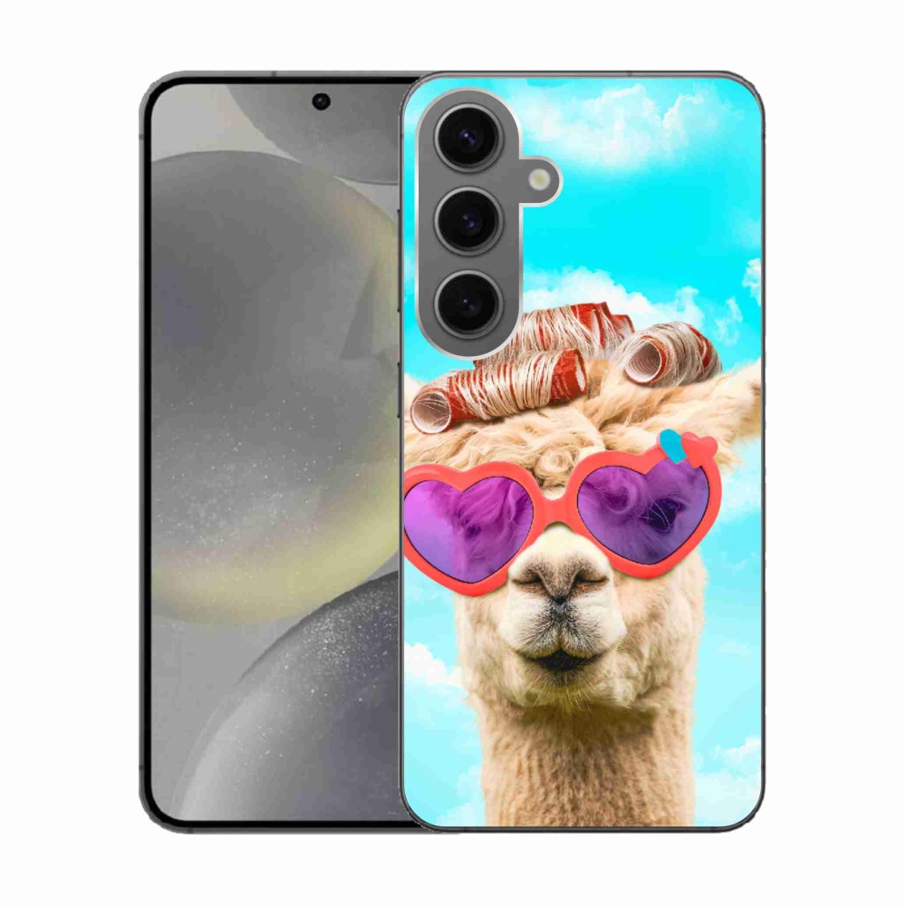 Gélový kryt mmCase na Samsung Galaxy S24 - lama s okuliarmi
