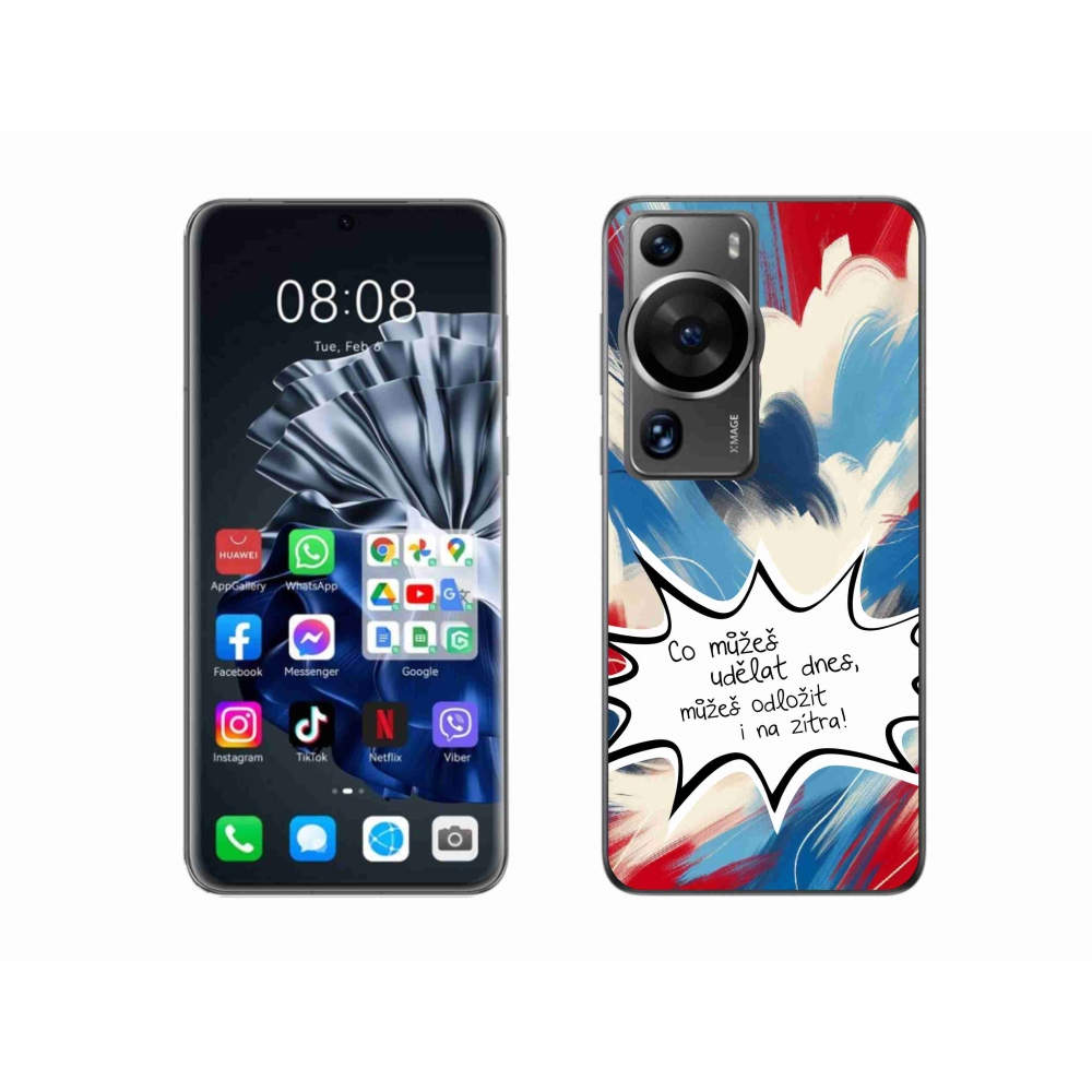 Gélový kryt mmCase na Huawei P60 Pro - vtipný text 9 biele pozadie