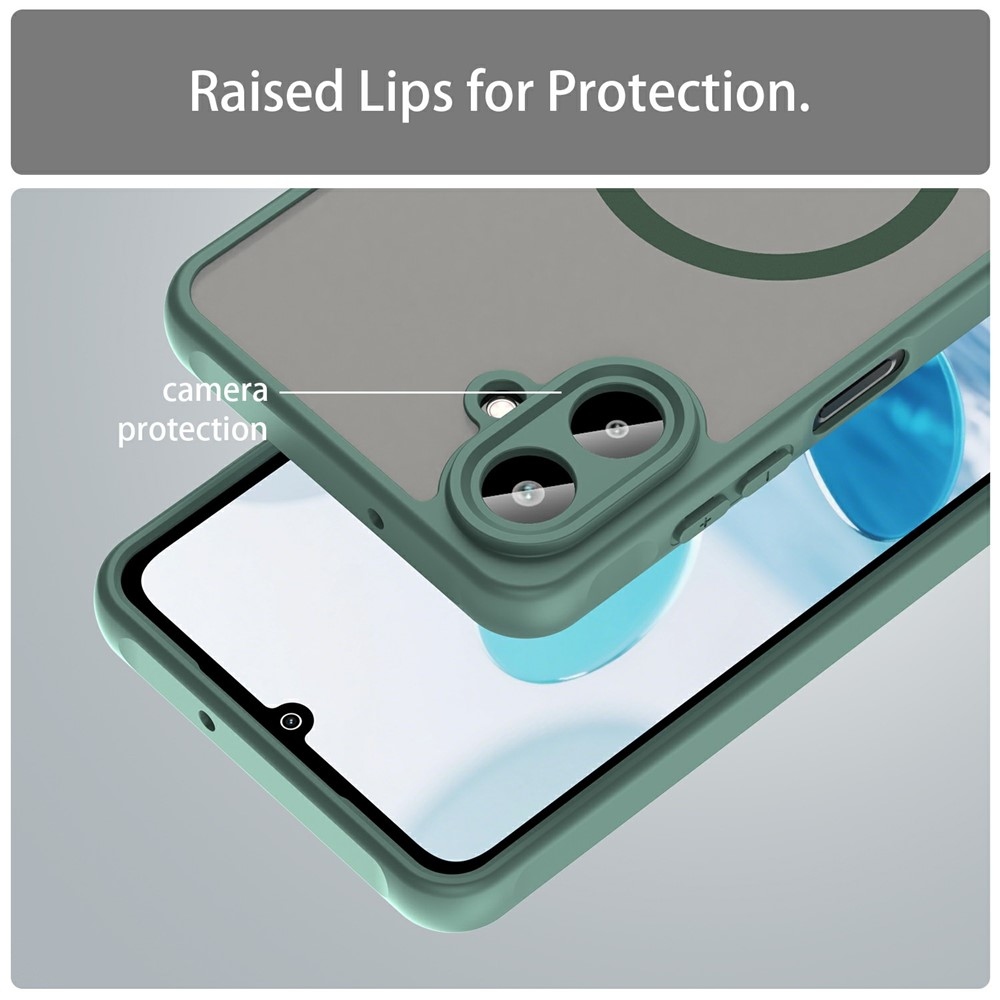 Case matný gélový obal s MagSafe na Samsung Galaxy A07 4G - zelený