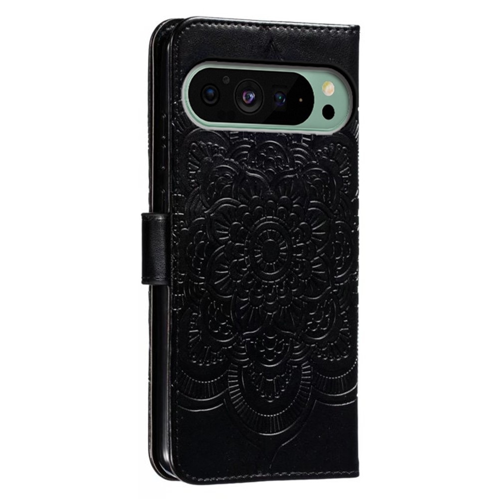Mandala knižkové puzdro na Google Pixel 10 Pro/Pixel 10/9 Pro/9 - čierne