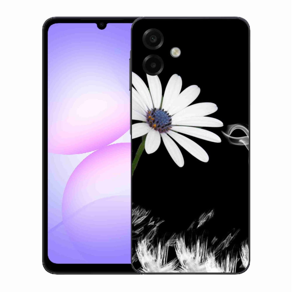 Gélový kryt mmCase na Samsung Galaxy A07 4G - biela kvetina