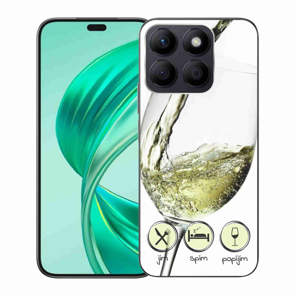 Gélový obal mmCase na Honor X8b - pohár vína bielej