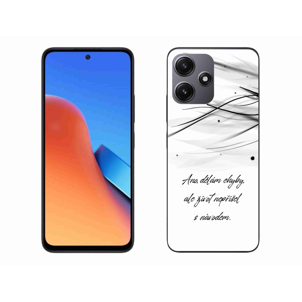 Gélový kryt mmCase na Xiaomi Redmi 12 5G - citát biele pozadie