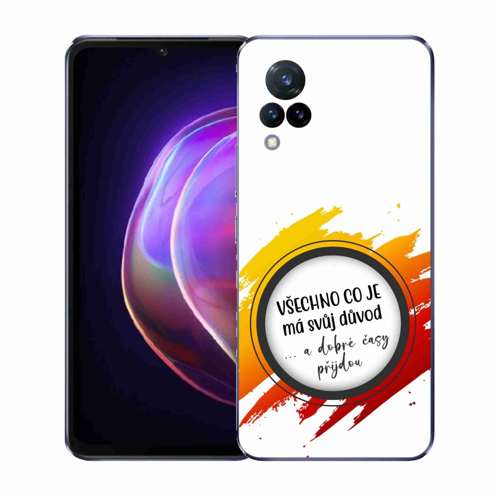 Gélový kryt mmCase na Vivo V21 4G/5G - citát 3 biele pozadie