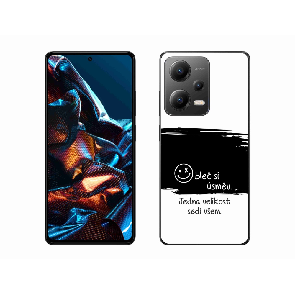 Gélový kryt mmCase na Xiaomi Redmi Note 12 Pro 5G - vtipný text 8 čiernobiele pozadie
