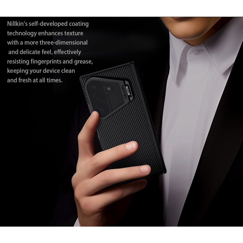 Nillkin CamShield Prop Magnetic (transparentný objektív) – zadný kryt pre Samsung Galaxy Z Fold 8 Ultra Black