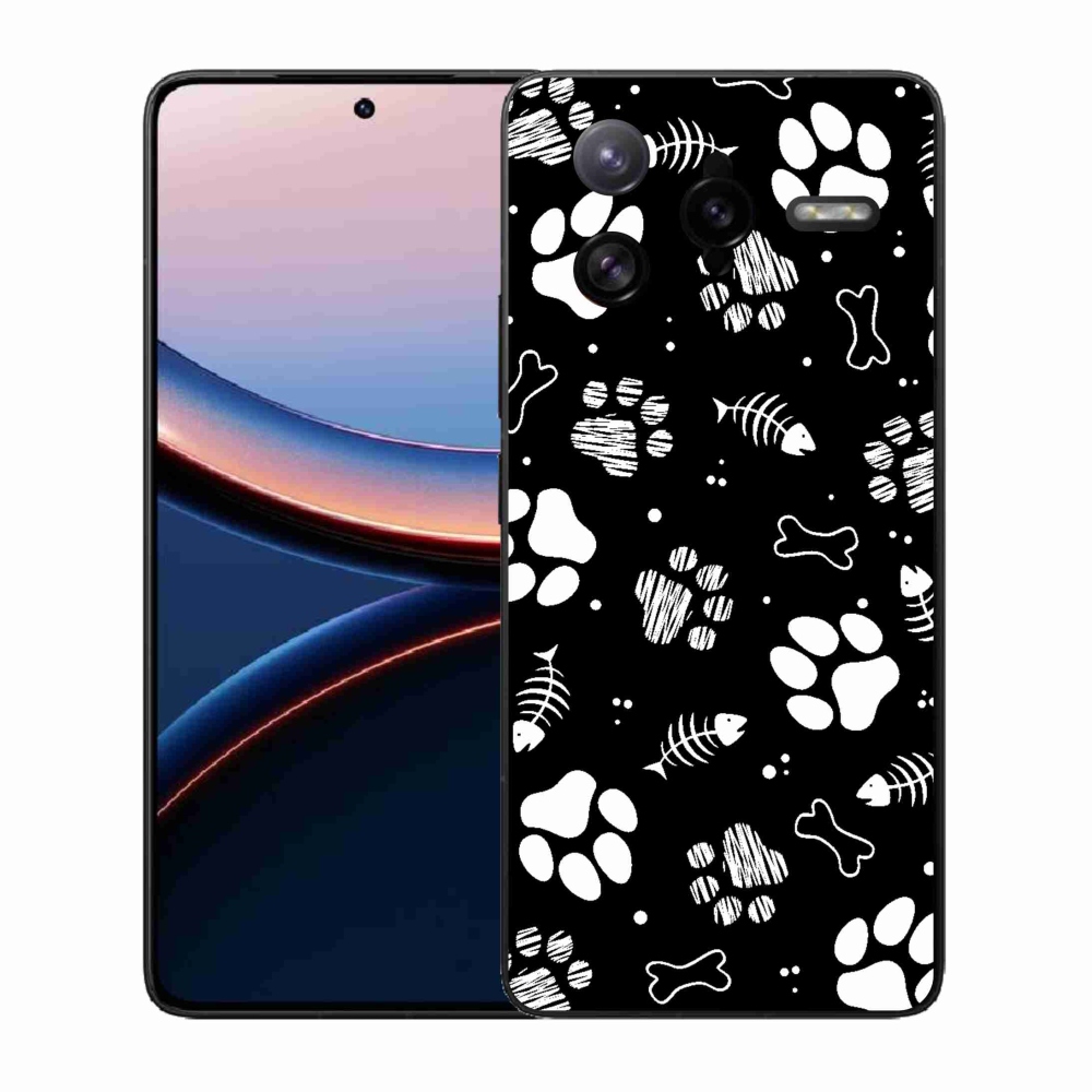 Gélový kryt mmCase na Xiaomi Poco F7 Ultra - psie labky