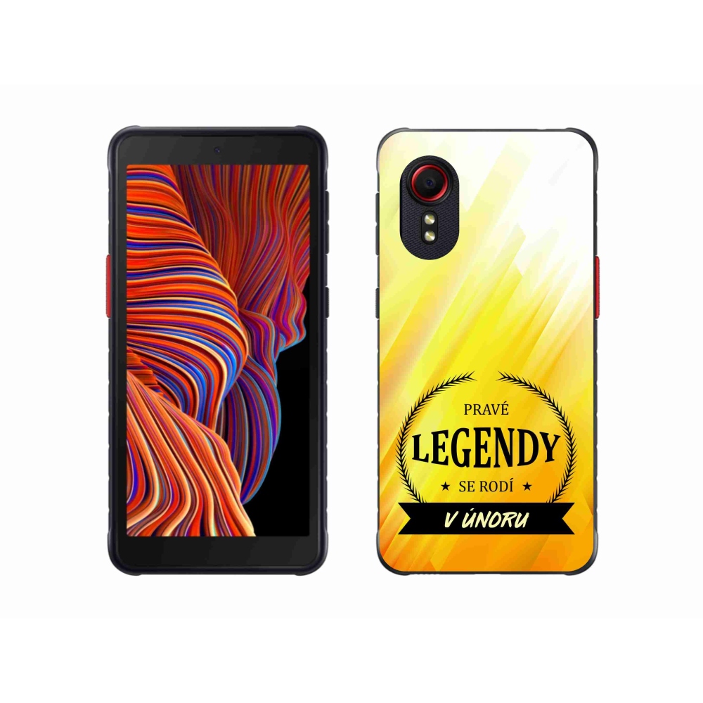 Gélový kryt mmCase na Samsung Galaxy Xcover 5 - legendy vo februári žlté pozadie