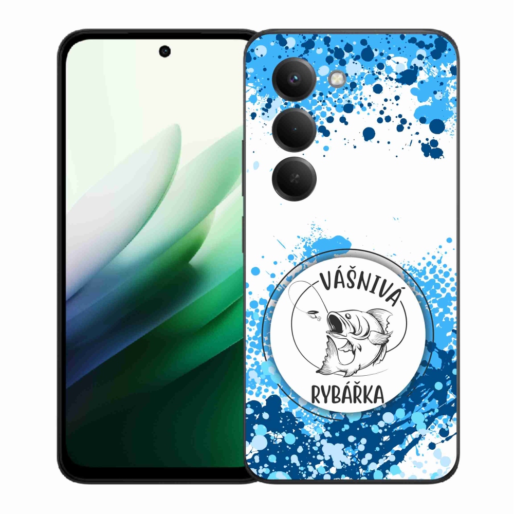 Gélový kryt mmCase na Xiaomi Redmi 15 5G - vášnivá rybárka biele pozadie