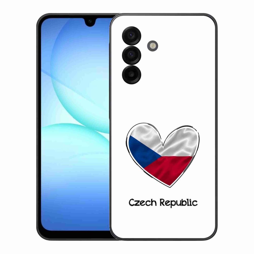 Gélový kryt mmCase na Samsung Galaxy A17 4G/5G - vlajka srdca biele pozadie