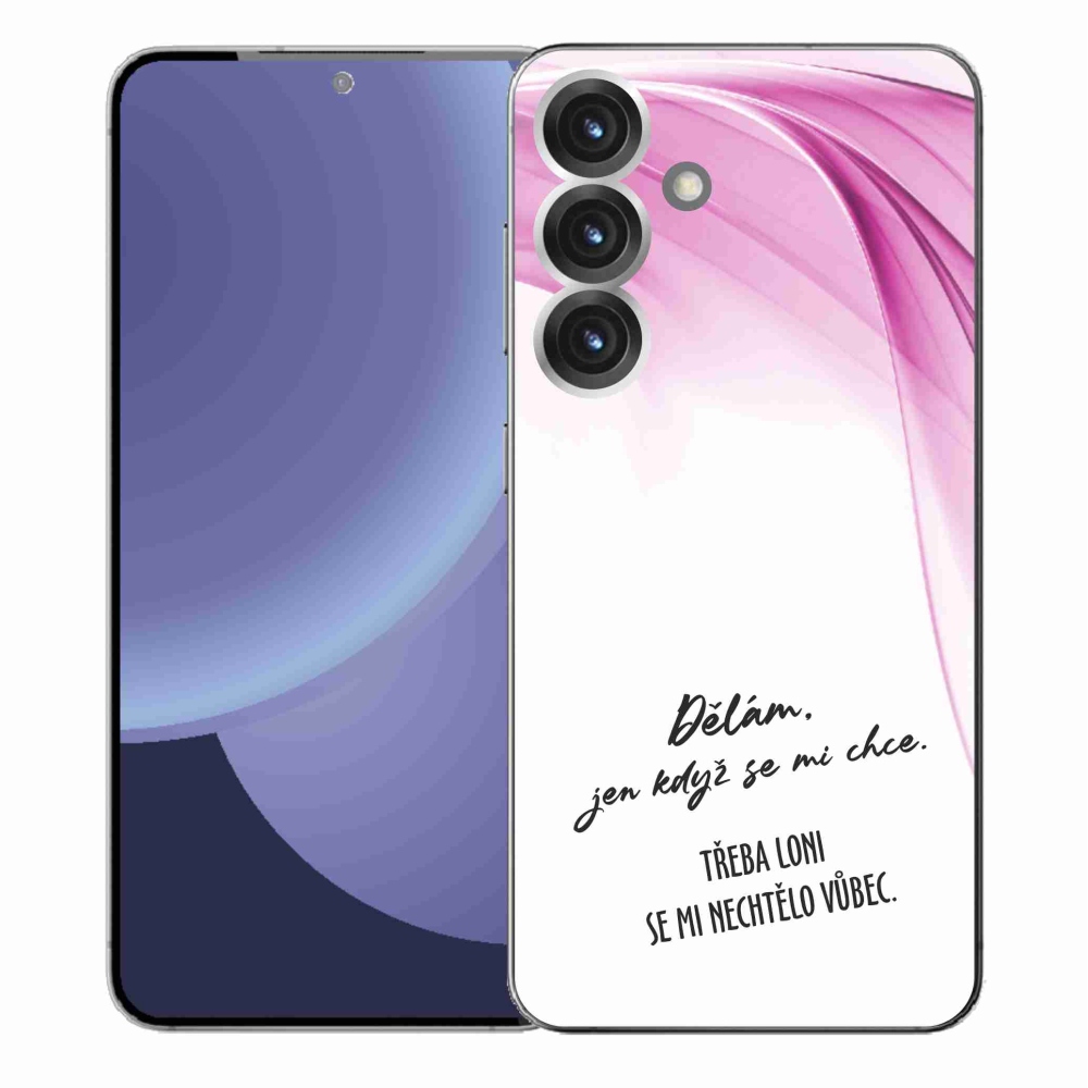 Gélový kryt mmCase na Samsung Galaxy S25+ - vtipný text 12 biele pozadie