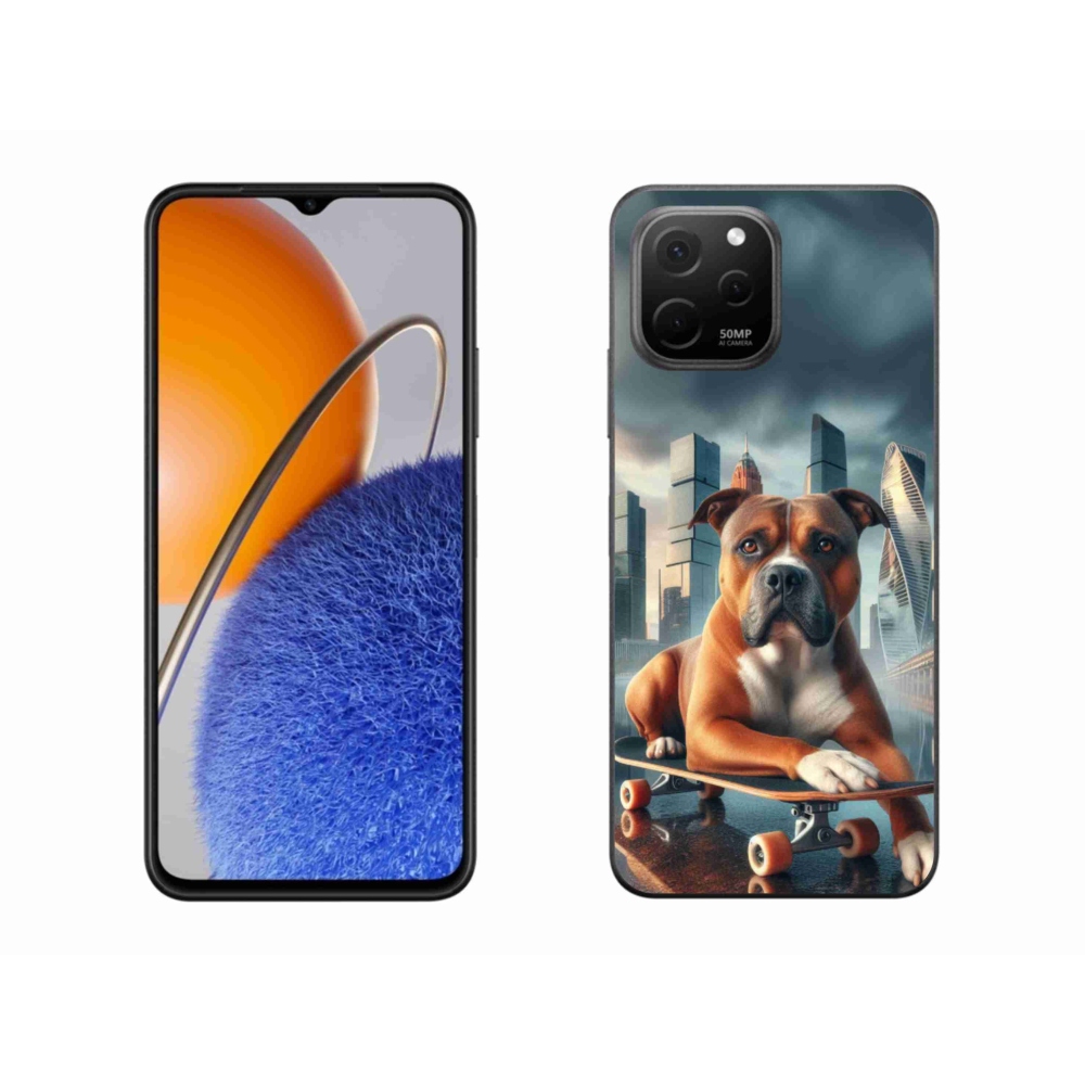 Gélový kryt mmCase na Huawei Nova Y61 - pes na skateboarde