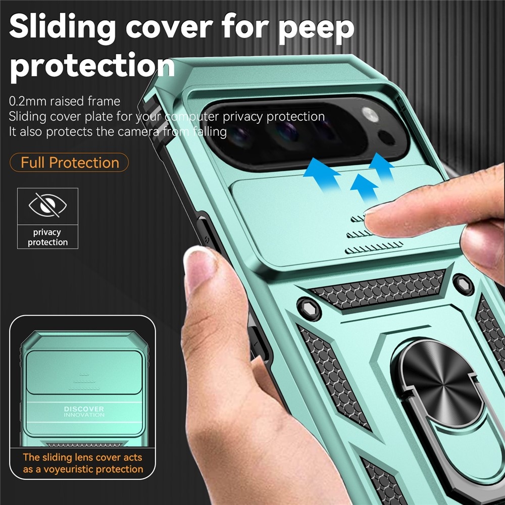 Ring odolný kryt na Google Pixel 10 Pro XL/Pixel 9 Pro XL - zelený