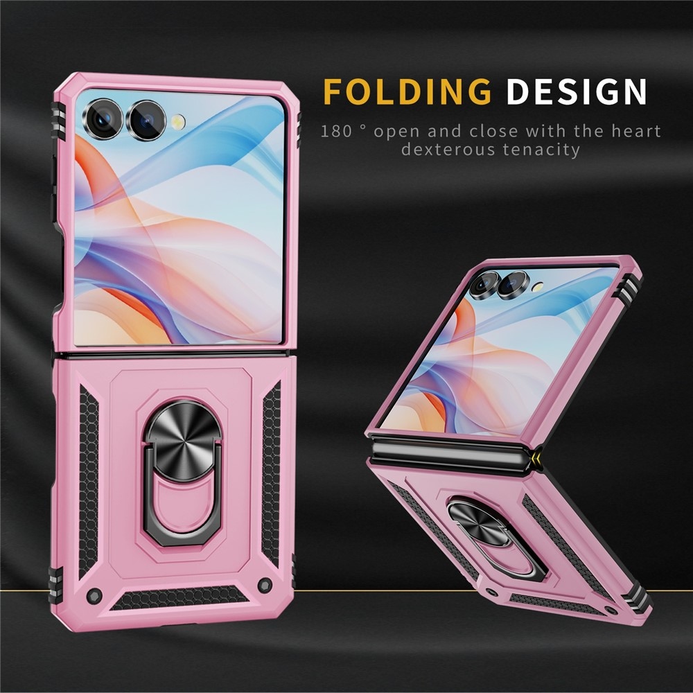 Ring odolný kryt na Samsung Galaxy Z Flip7 5G - ružový