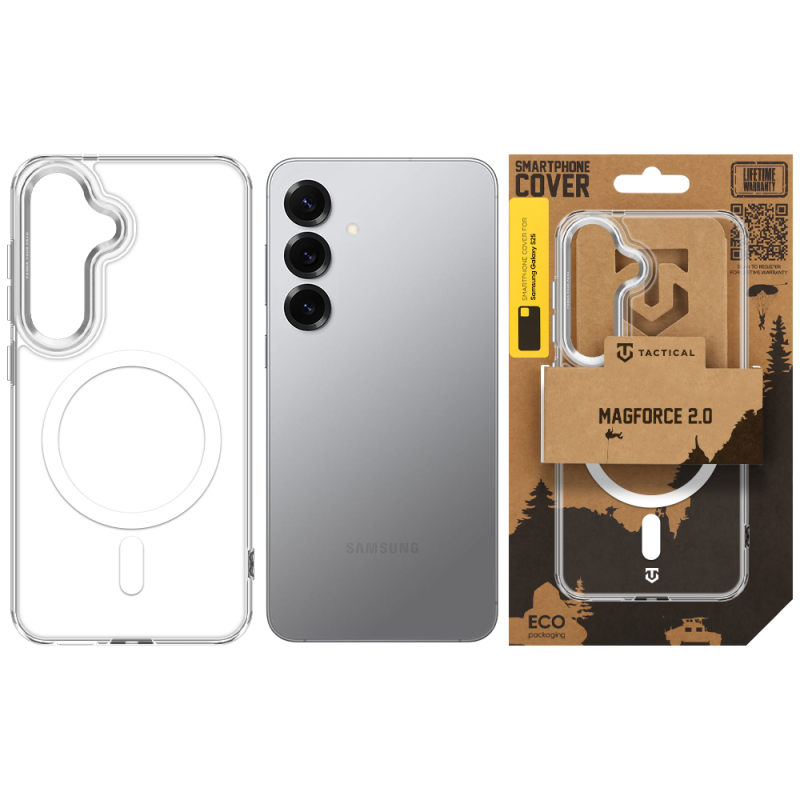 Tactical MagForce 2.0 – puzdro pre Samsung Galaxy S25, strieborné