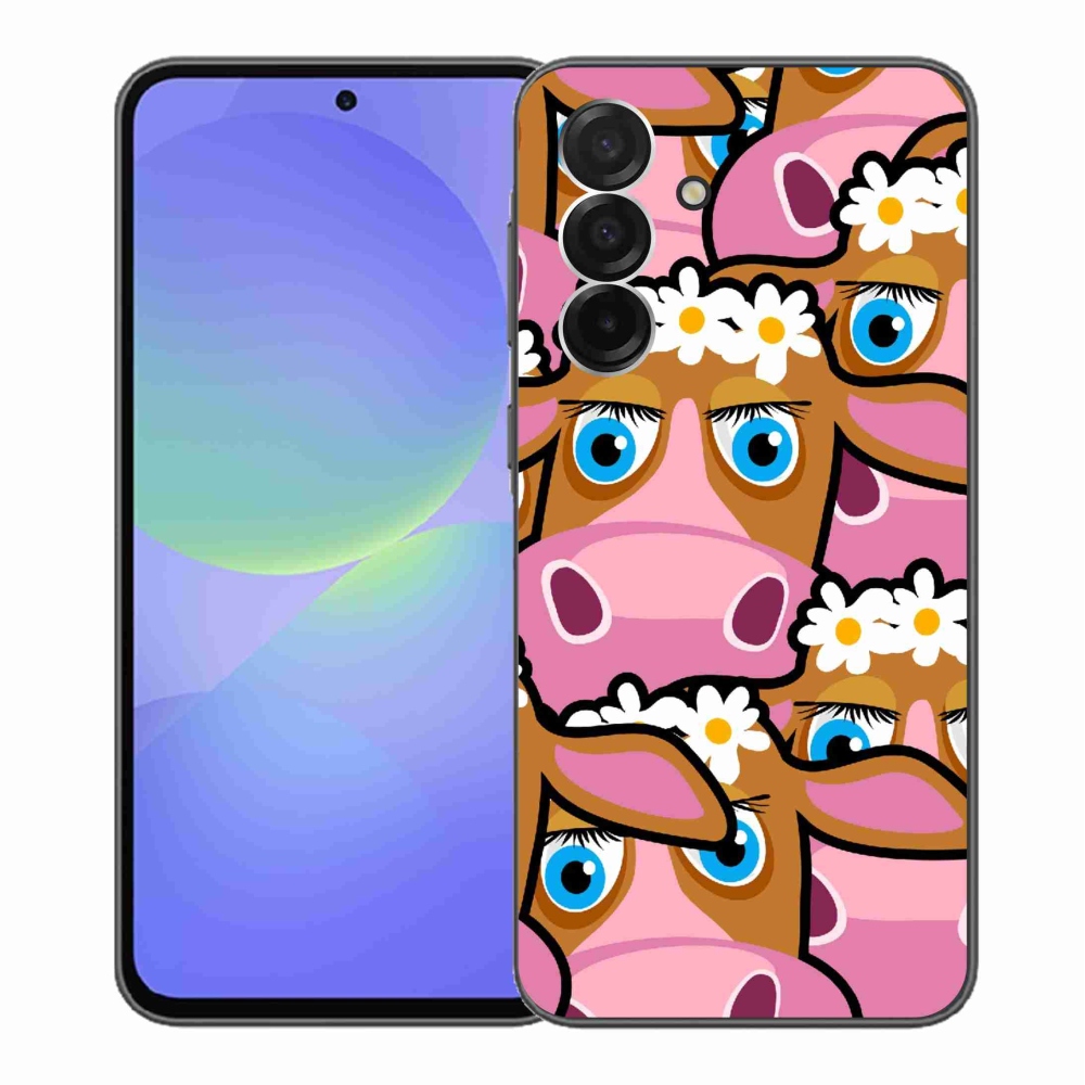 Gélový kryt mmCase na Samsung Galaxy A36 5G - kreslené kravičky
