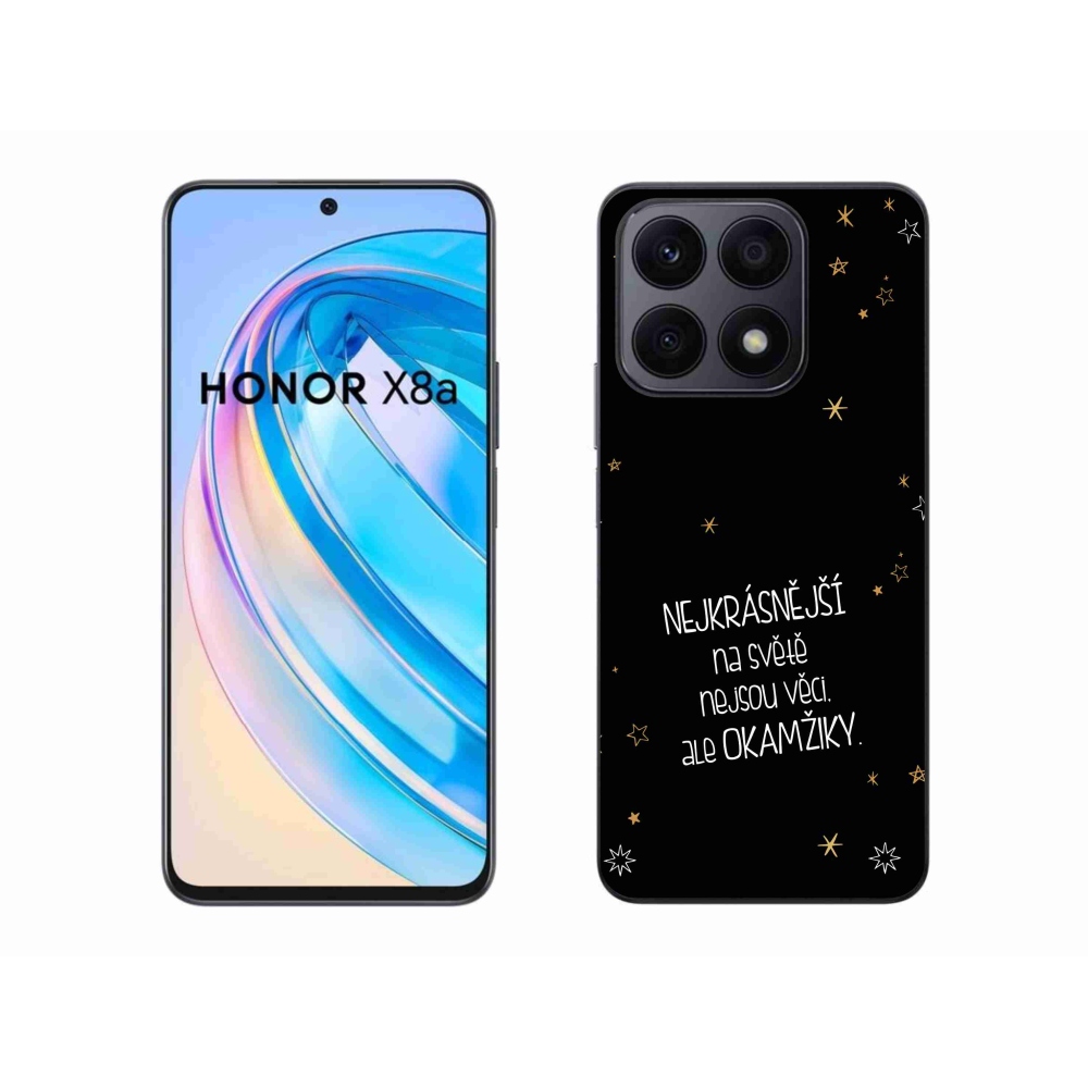 Gélový kryt mmCase na Honor X8a - citát 4 čierne pozadie