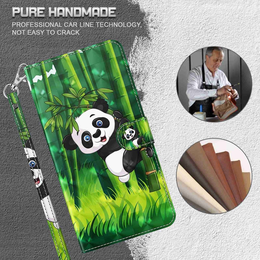 Print knižkové púzdro na Samsung Galaxy S24 - panda na bambuse