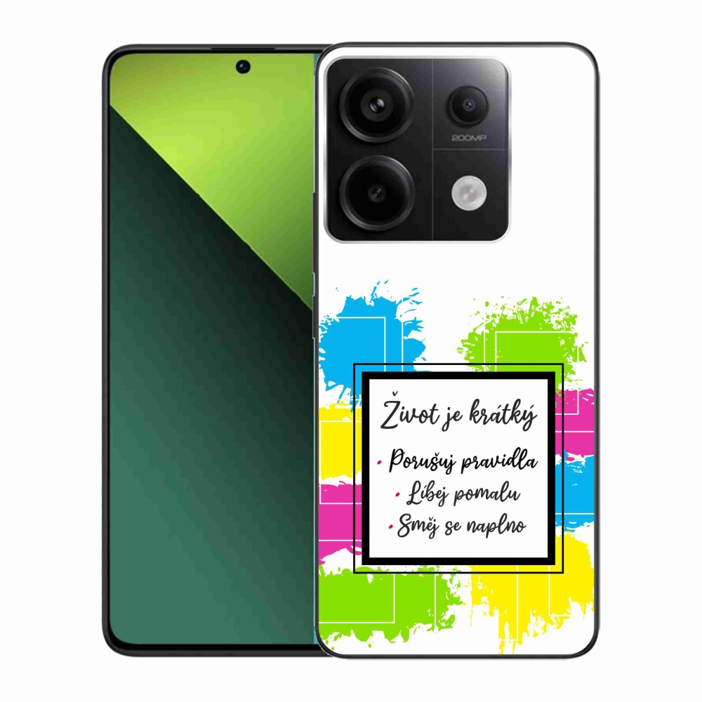 Gélový kryt mmCase na Xiaomi Redmi Note 13 Pro 5G/Poco X6 5G - citát 5 biele pozadie