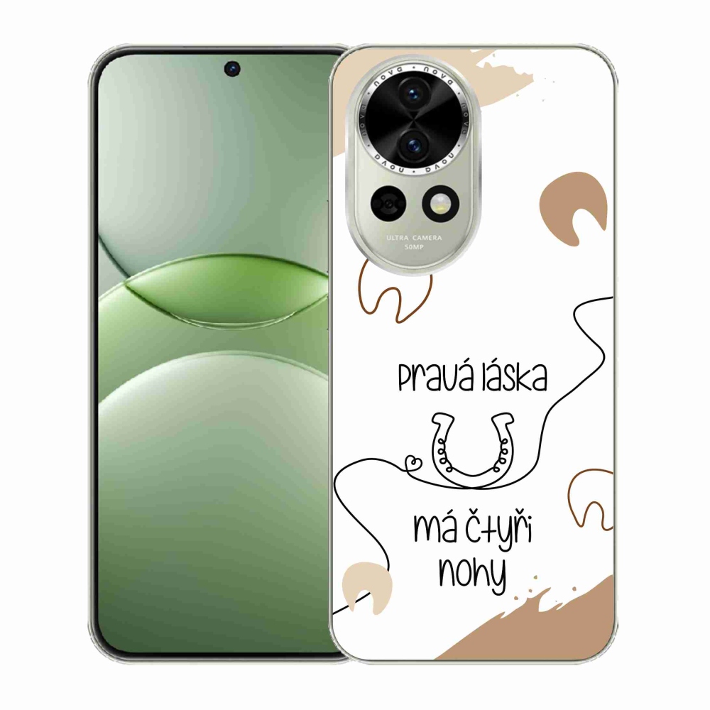 Gélový kryt mmCase na Huawei Nova 13 5G - konský motív biele pozadie