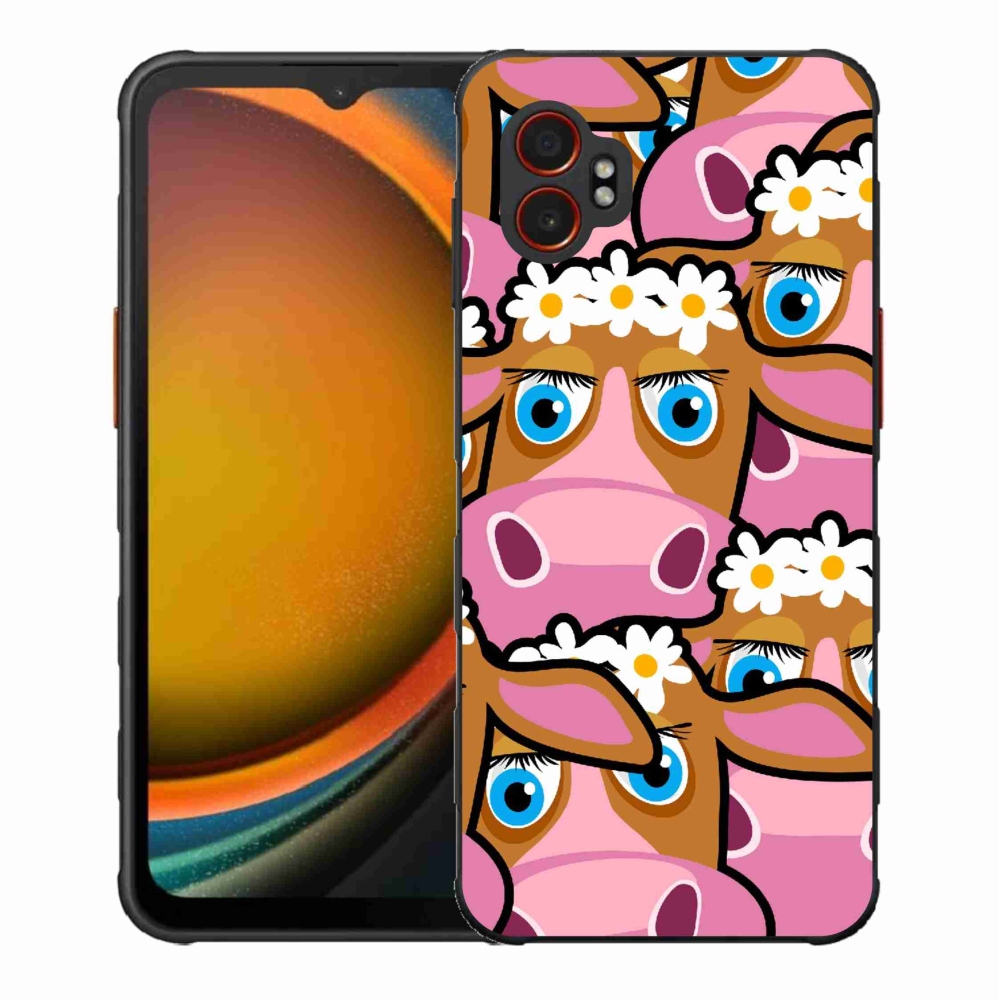 Gélový kryt mmCase na Samsung Galaxy Xcover 7 Pro - kreslené kravičky