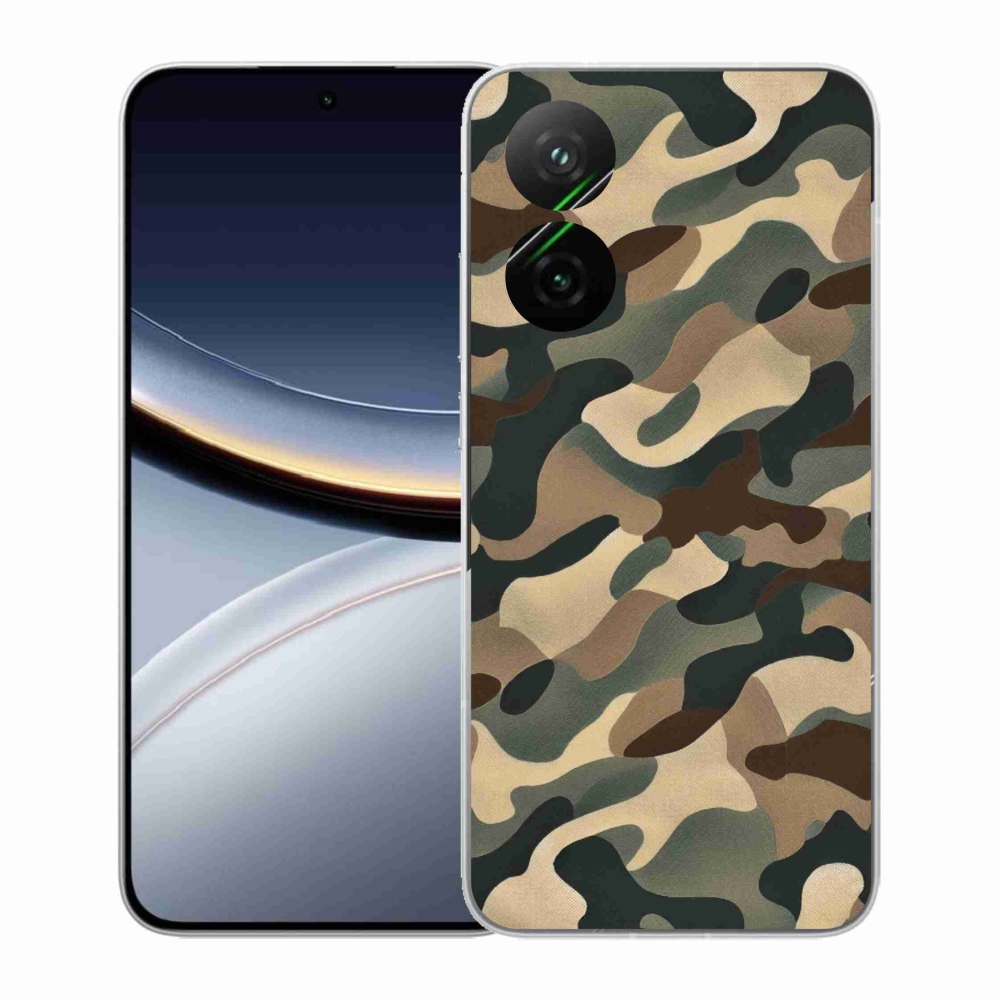Gélový kryt mmCase na Xiaomi Poco F7 5G - maskáčový vzor 11