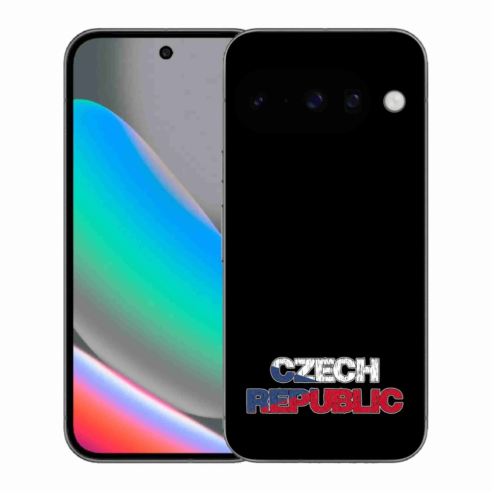 Gélový kryt mmCase na Google Pixel 10 - Czech Republic čierne pozadie