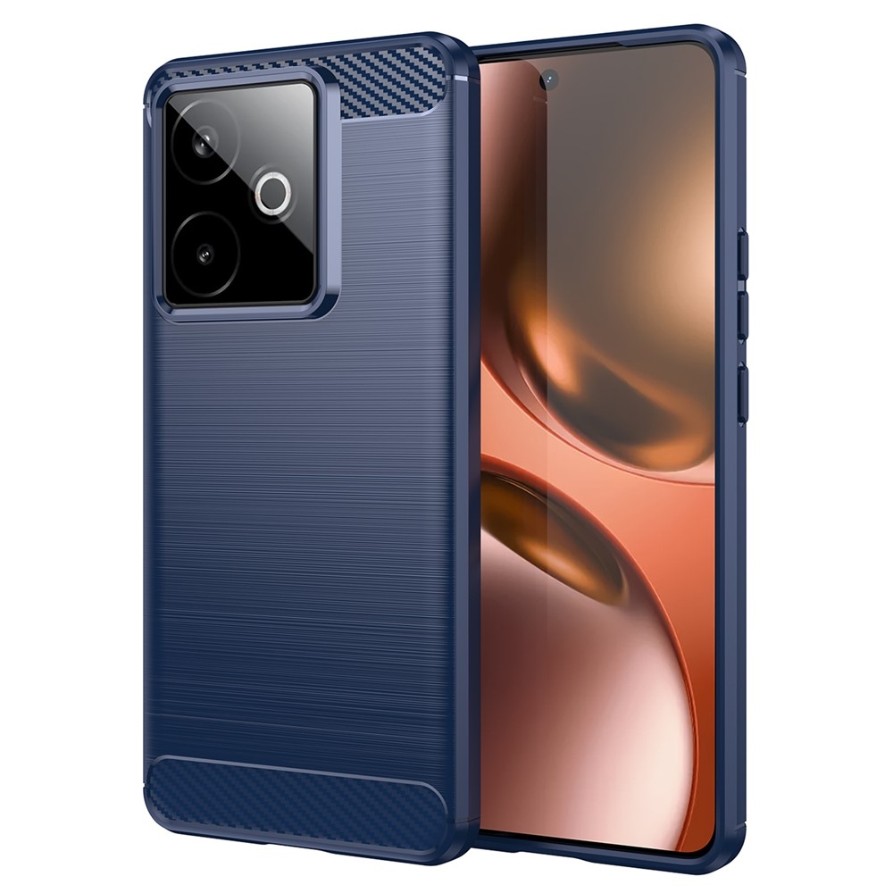 Carbon odolný gélový obal na Realme GT 7 5G/GT 7T 5G - modrý