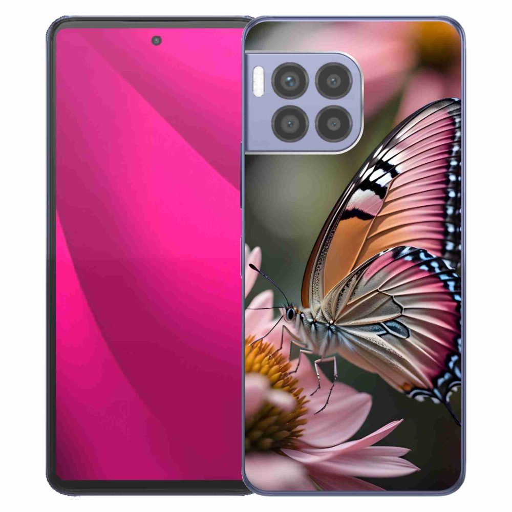 Gélový kryt mmCase na T-Mobile T Phone 2 Pro - farebný motýľ