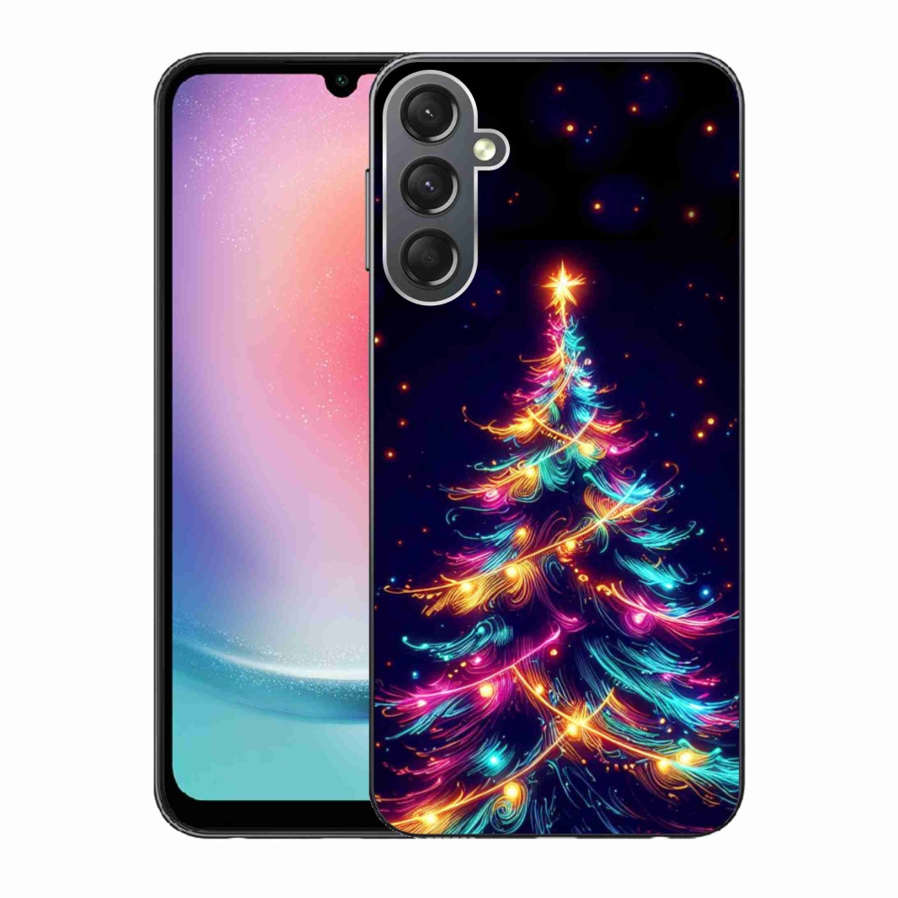 Gélový kryt mmCase na Samsung Galaxy A24 - neónový vianočný stromček