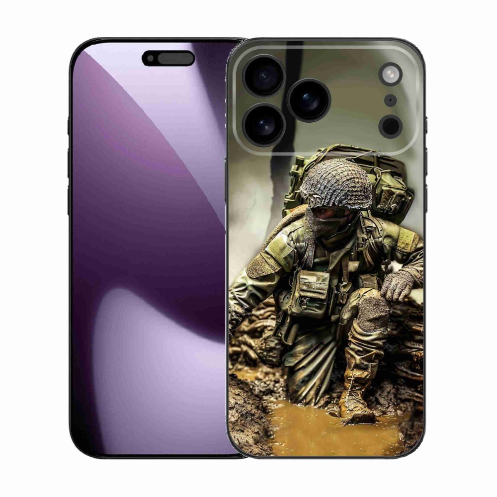 Gélový kryt mmCase na iPhone 17 Pro Max - vojak