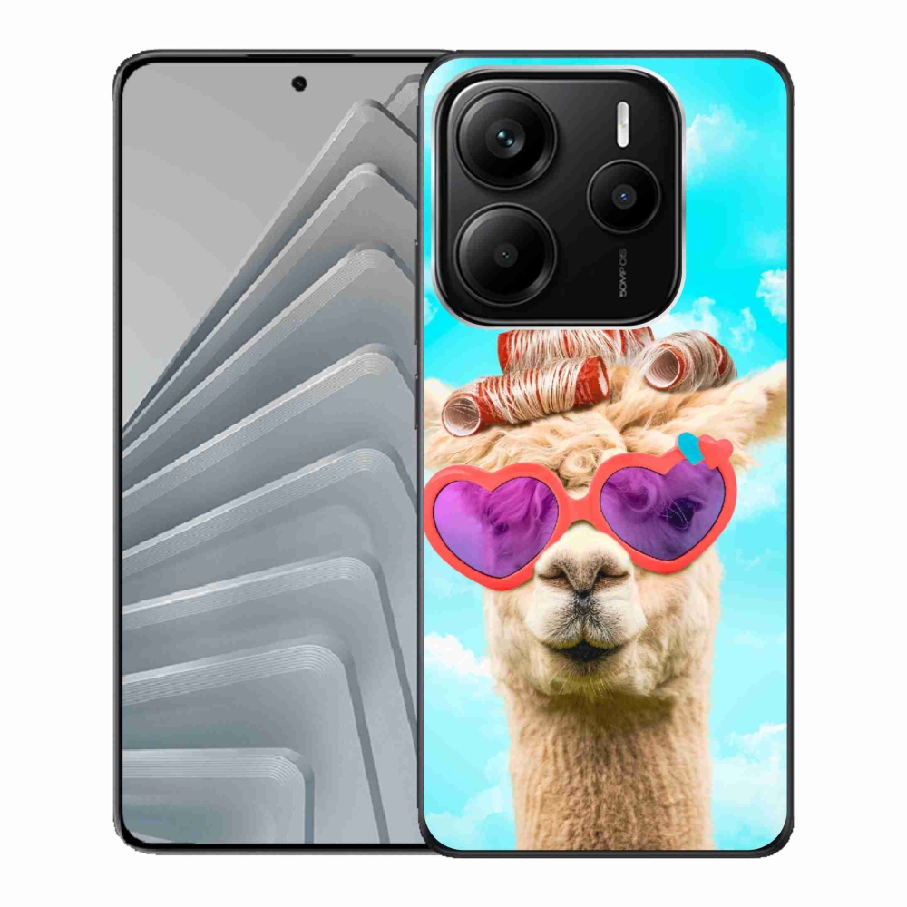 Gélový kryt mmCase na Xiaomi Redmi Note 14 5G - lama s brýlemi