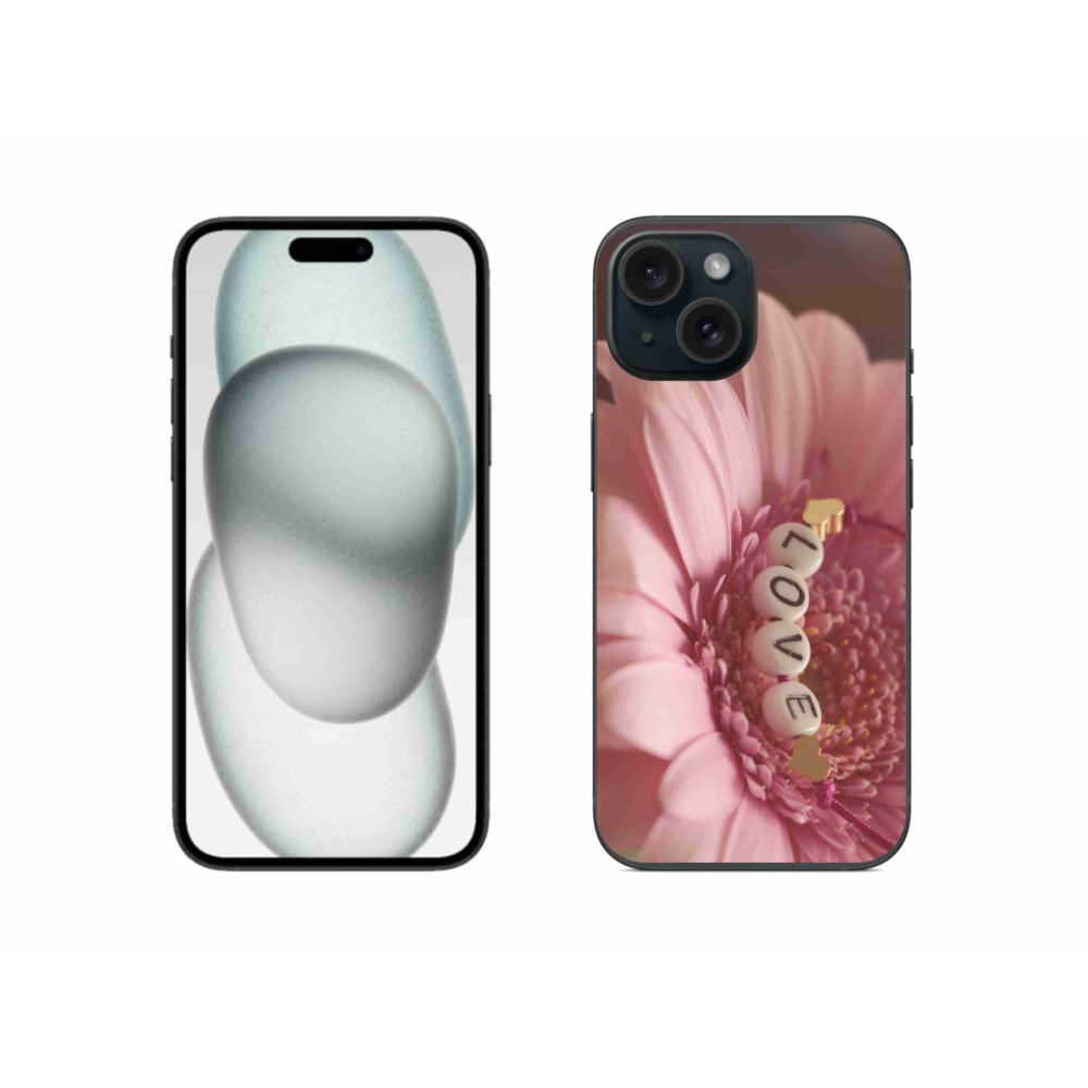 Gélový kryt mmCase na iPhone 15 - prívesok love