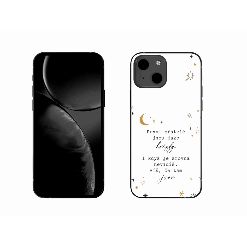 Gélový kryt mmCase na iPhone 13 6.1 - citát 6 biele pozadie