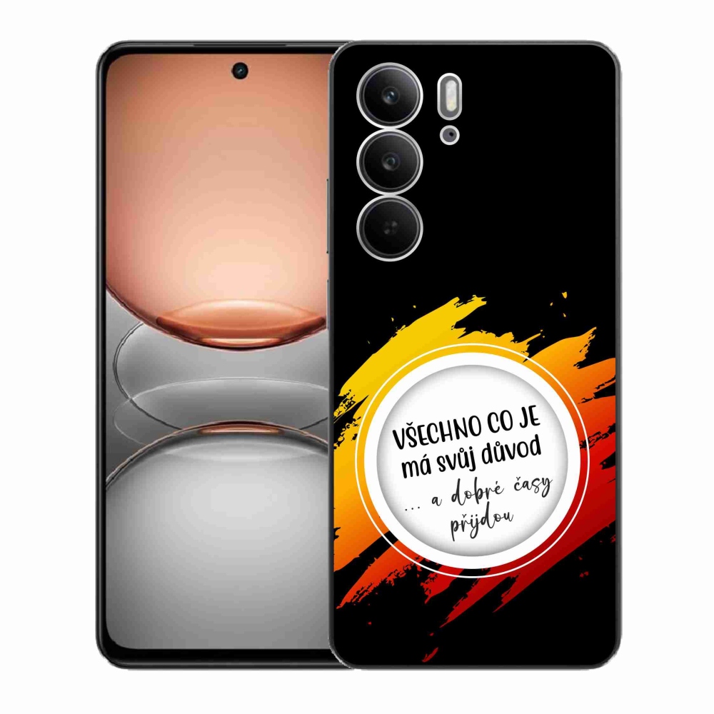 Gélový kryt mmCase na Realme C75 - citát 3 čierne pozadie