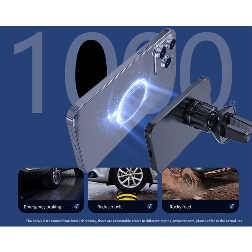 C16 magnetická bezdrôtová nabíjačka do auta s MagSafe 15W - čierna