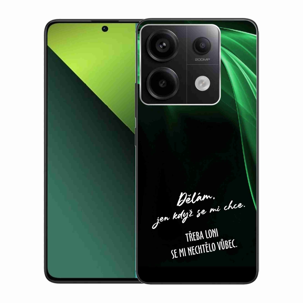 Gélový kryt mmCase na Xiaomi Redmi Note 13 Pro 5G/Poco X6 5G - vtipný text 12 čierne pozadie
